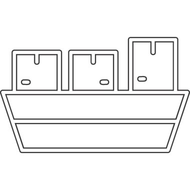 Cruise Bot ikonu ana hat vektörü. Gemi yolculuğu. tekne gezisi