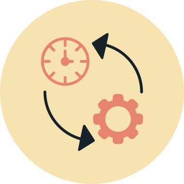 Üretim Ağı simgesi, vektör illüstrasyonu