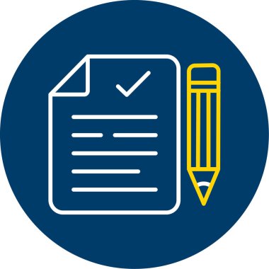 Kontrol listesi. Web simgesi basit illüstrasyon