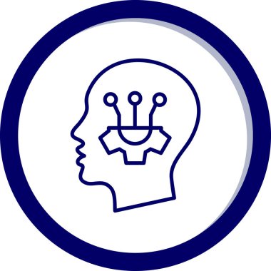 İnsan beyin simgesinin vektör illüstrasyonu