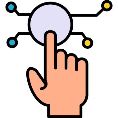 El işaret eden parmak simgesi, özet tasarımı