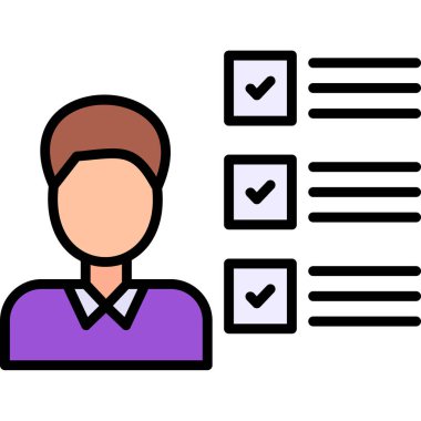 Çalışan. Web simgesi basit illüstrasyon