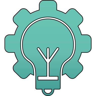 ampul fikri ikon vektör illüstrasyonu