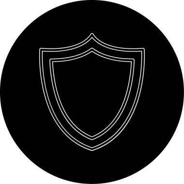 kalkan ikon vektör illüstrasyonu