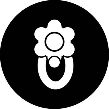 Çiçek. Web simgesi basit illüstrasyon