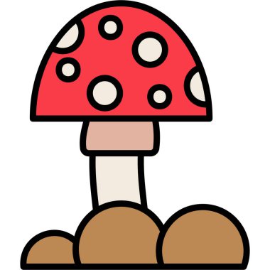 Çizgi film mantarının vektör çizimi