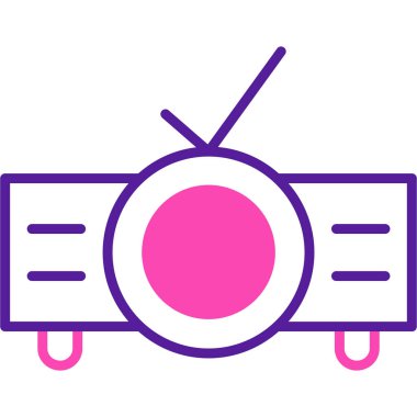 Televizyon. Web simgesi basit illüstrasyon