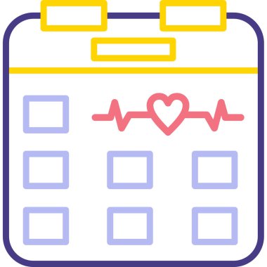 Takvim simgesi vektör illüstrasyonu