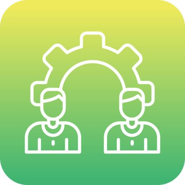 güzel kadın vektör çizgisi simgesi