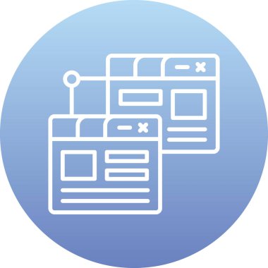 Ağ simgesi. Web sitesinin basit tasarımı