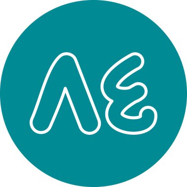 Bir harf simgesinin vektör illüstrasyonu