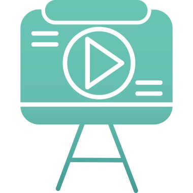 video simgesi. Web için basit sinema vektör simgeleri çizimi