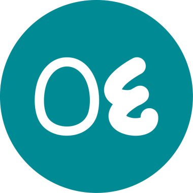 O harfinin vektör illüstrasyonu