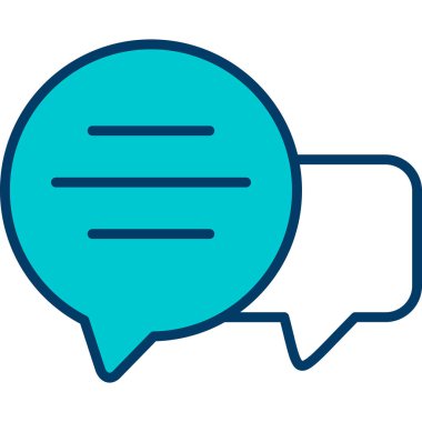 baloncuk sohbet simgesi Doldurulmuş dış hat biçimi