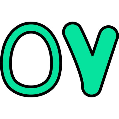 Tasarımınız için bir harfin vektör çizimi