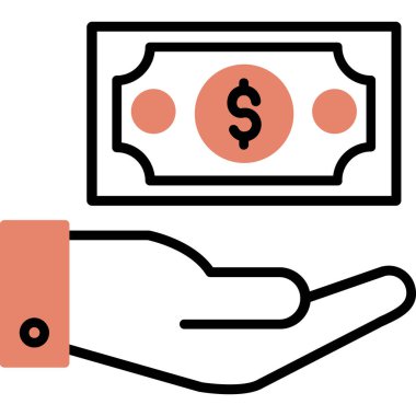 para ve finans simgesi vektör illüstrasyonu