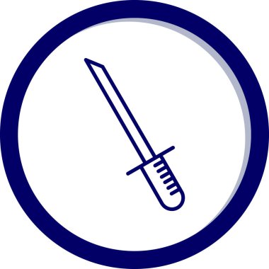 Kılıç. Web simgesi basit illüstrasyon