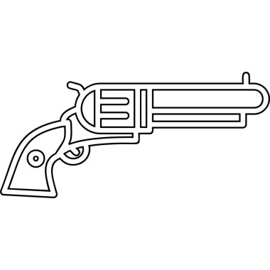 tabanca ikonu. Web için silah vektör simgelerinin özet çizimi