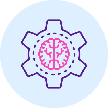 Beyin. Web simgesi basit illüstrasyon