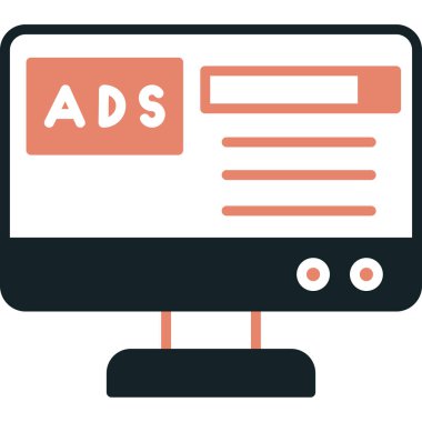 Düz stil web reklam simgesi
