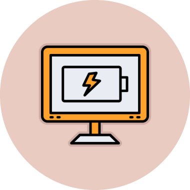 Dizüstü bilgisayar simgesinin vektör çizimi