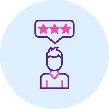 Reyting. Web simgesi basit illüstrasyon