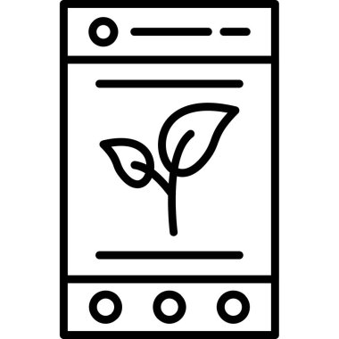 Hareket eden telefon simgesi, anahat stili