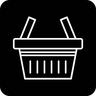 Alışveriş sepeti simgesinin vektör illüstrasyonu