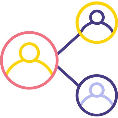 bağlantı ağ simgesi vektör illüstrasyonu