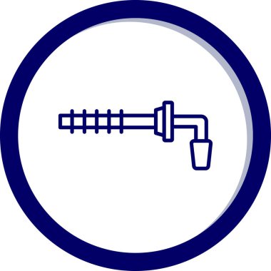 Modern b 'nin vektör illüstrasyonu boru simgesinden yoksun