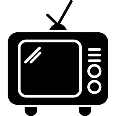Televizyon. Web simgesi basit illüstrasyon