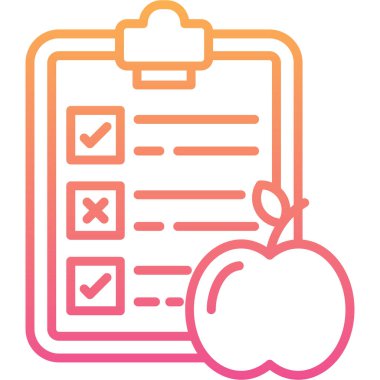 Kontrol listesi simgesi vektör illüstrasyonu