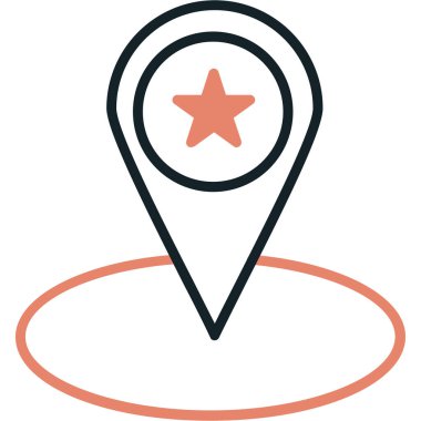 Harita işaretleyici simgesi. vektör illüstrasyonu