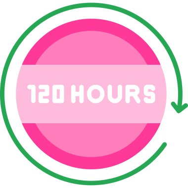 20 saat modern simge, vektör illüstrasyonu