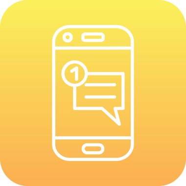 Mobil sohbet simgesi vektör illüstrasyonu