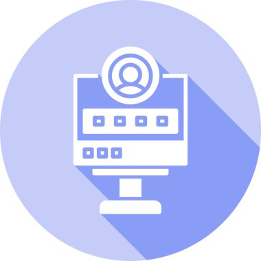 Bilgisayar. Web simgesi basit tasarım