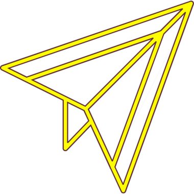 Uçak ikonu. Web için düzlem vektör simgelerinin özet çizimi