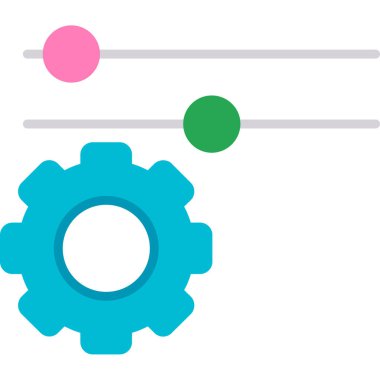 Ayarları web simgesi, vektör çizim