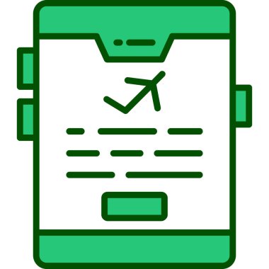 Pano simgesi, vektör illüstrasyonlu kontrol listesi