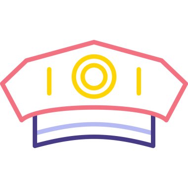 Bir polis simgesinin vektör illüstrasyonu