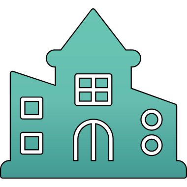 Bina simgesi. vektör illüstrasyonu