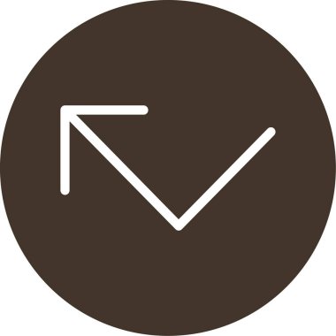 ok aşağı sağ simge dış hat biçiminde