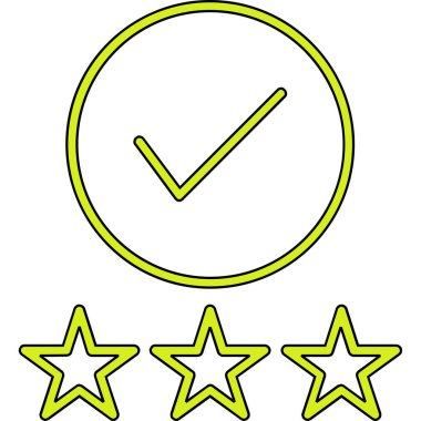 Moda biçimi izole edilmiş arkaplanda derecelendirme simgesi