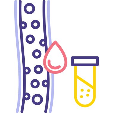 Test tüpü. Web simgesi basit illüstrasyon