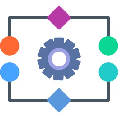 Teçhizat Web simgesi basit illüstrasyon