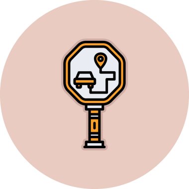 Vektör konumu simge illüstrasyonu