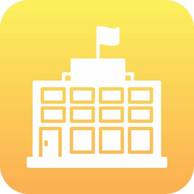 Bina simgesi. vektör illüstrasyonu