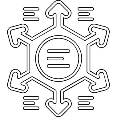 Bir kar tanesi simgesinin vektör çizimi