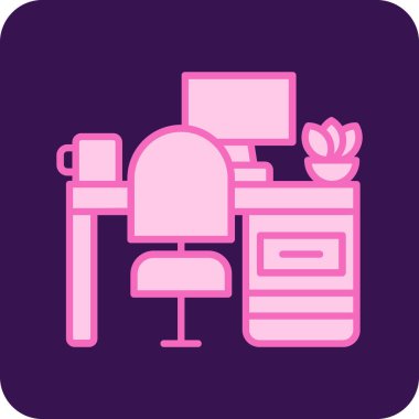 Mobilya simgesinin vektör illüstrasyonu