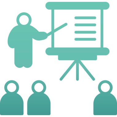 Sunum simgesi. düz dizayn